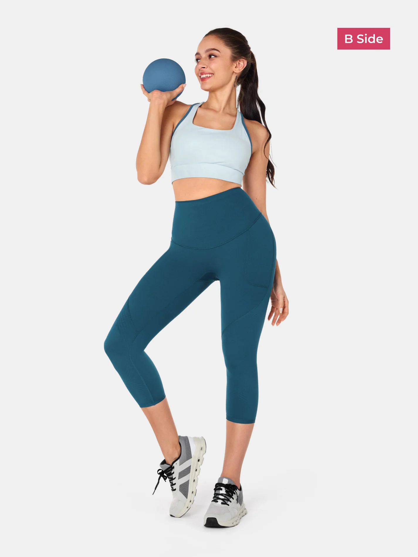 Body Sculpt Side Pocket Capri Leggings 2.0 (Reversible Wear) - Image 36