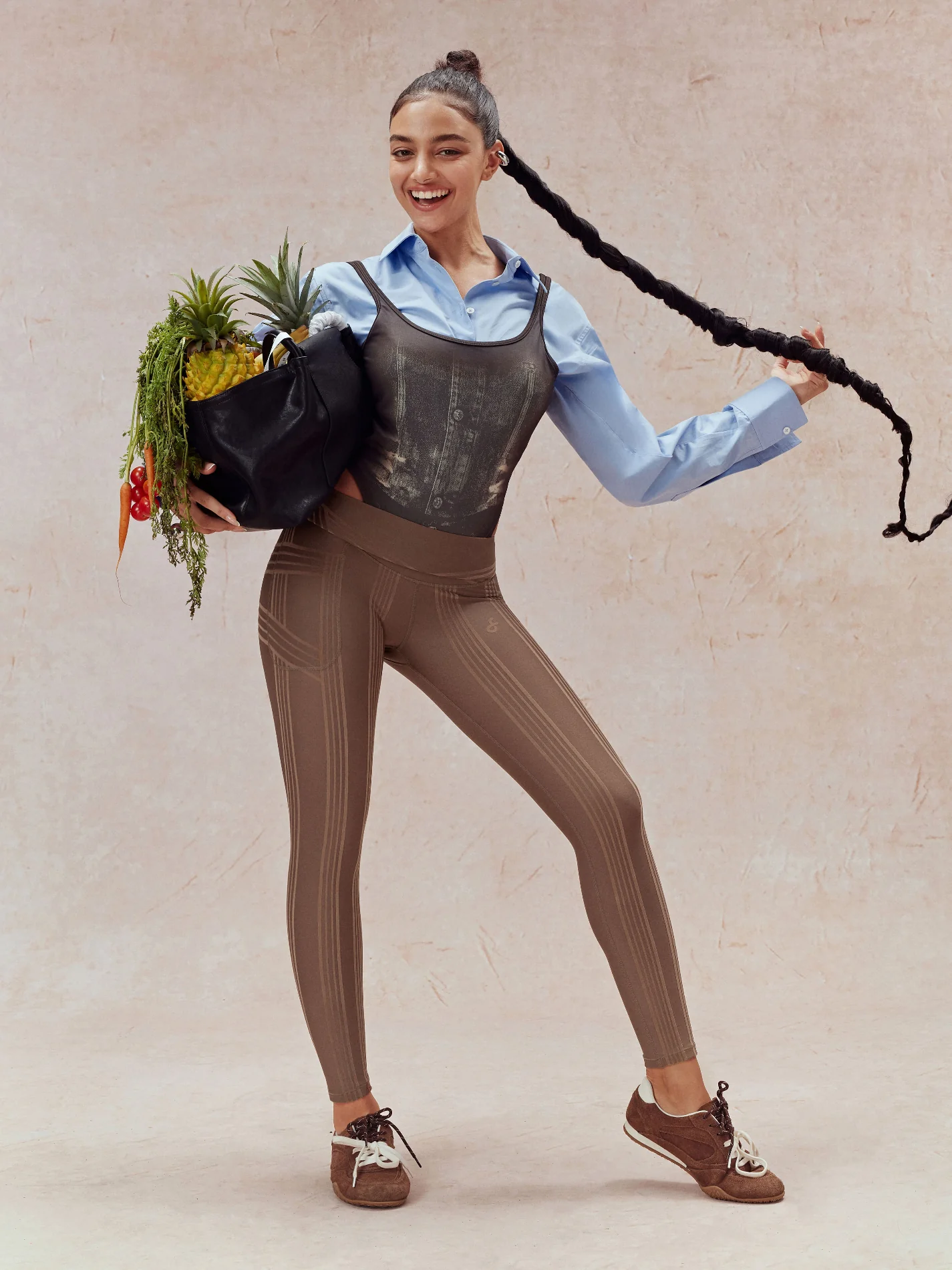 PowerBand Resistance 7/8 Leggings (Reversible Wear) - Image 5